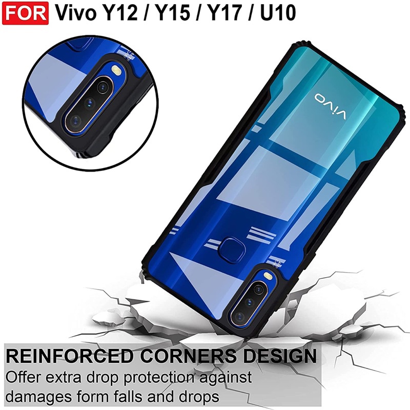 ANTI SHOCK COVER CASE VIVO Y11/Y12/Y12i/Y15/Y17/ TRANSPARANT CASE ACRYLIC SHOCKPROOF