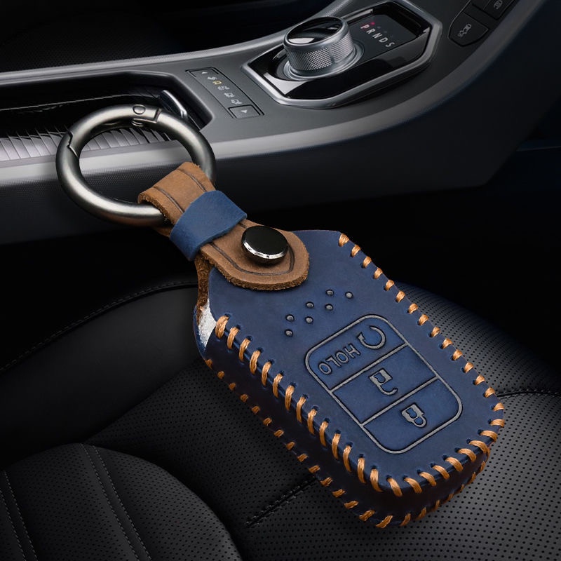 Untuk Honda Accord BRV HRV CRV Jazz Civic City Key Cover Leather Smart Key Remote Case Cover Dengan Tali Rajut Tangan