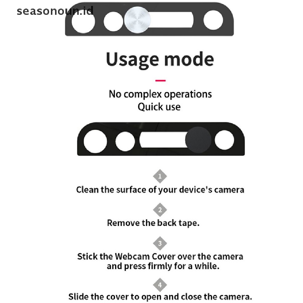 Seasonoun Aksesoris Antispy Metal Webcam Cover Privasi Topi Kamera Depan Slider Lensa Stiker Untuk iPhone X XS 11 12 ProMax Mini.