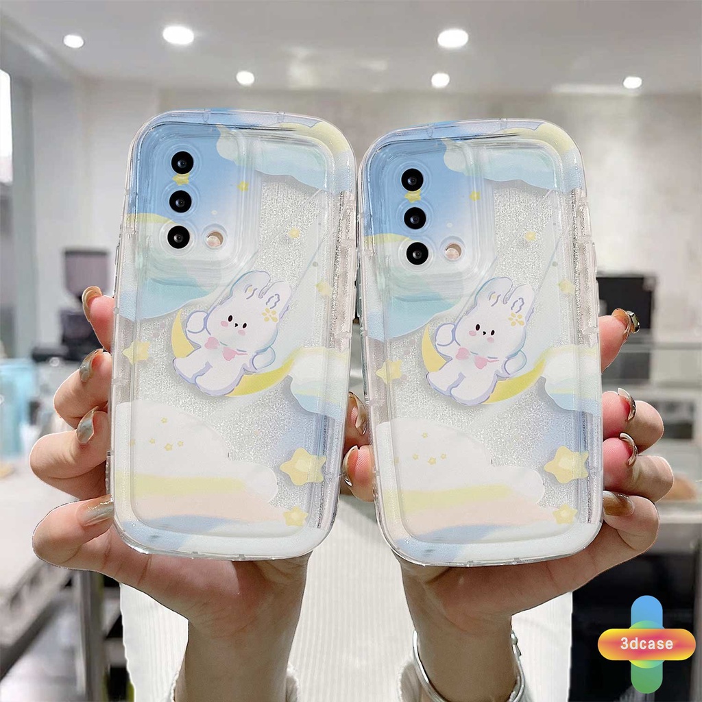 Case HP OPPO A17 A17K A16 A95 A57 A16S A77 A57S A57E A55 A7 A15 A54 A5S A3S A76 A96 A5 A9 A31 A53 A33 2020 A77S A12 A12S A1K A16E A16K A54S Reno 7 7Z 8Z 5 4 6 8 5F 5K 4F 4 5 06 Lite A74 A15S A52 A11K A92 A35 Ins Starry Cloud Rabbit Transparent Case