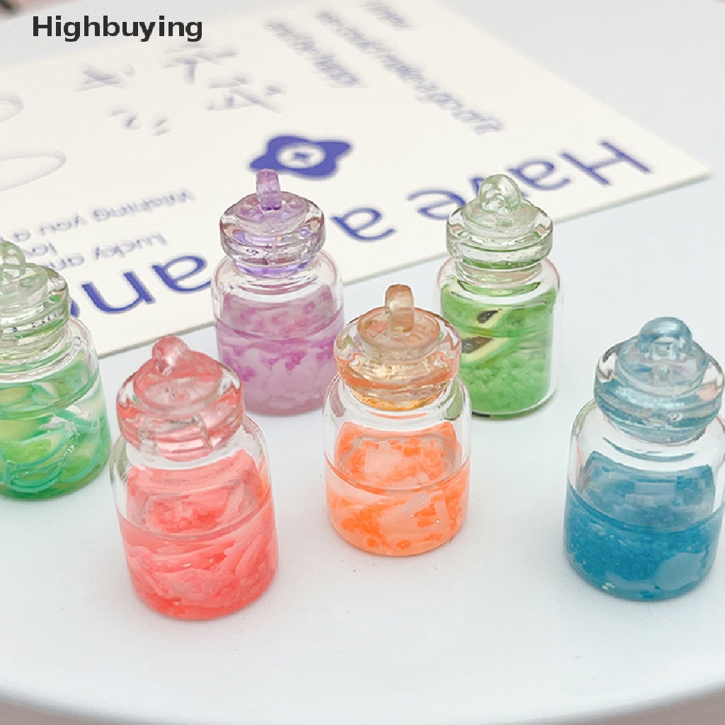Hbid 1/5Pcs Angka Bercahaya Mini Berharap Botol Miniatur Mainan Taman Rumah Boneka Dekorasi DIY Ornamen Aksesoris Glory