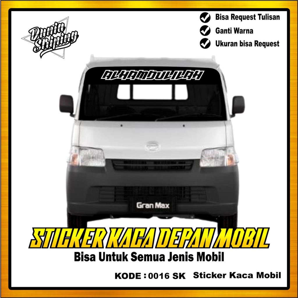 STIKER CUTING KACA DEPAN MOBIL/GRAND MAX