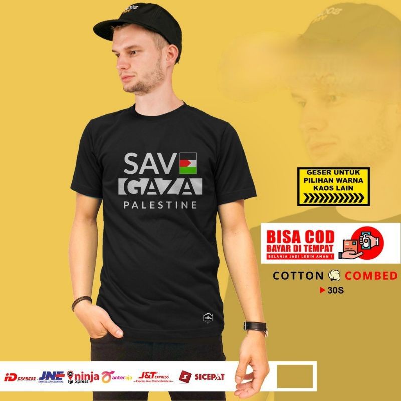 BAJU PALESTINE KAOS SAVE GAZA KAOS SAVE PALESTINA ORIGINAL