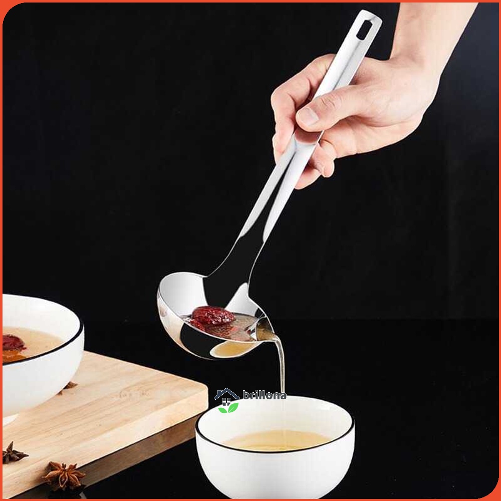 Szpoon Sendok Sup Oil Water Soup Separation Spoon - SUS304