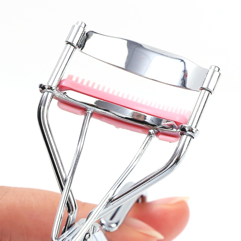 [Unggulan] 1pc 3D Curling Stainless Steel Penjepit Bulu Mata Sisir Pengeriting Bulu Mata Portable Penjepit Bulu Mata Wide-angle Partial Eyelash Curler Untuk Wanita