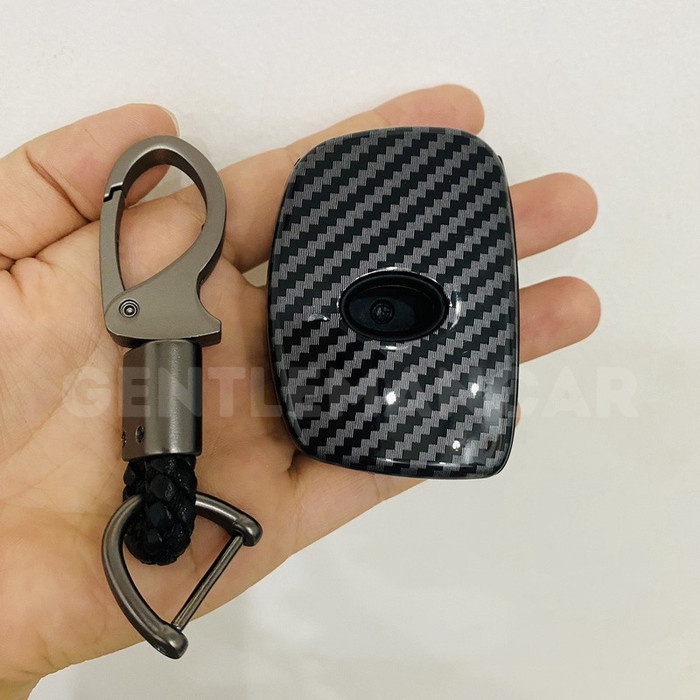 Cover Carbon Casing Smart Key Case Mobil Kunci Hyundai Creta / Stargazer