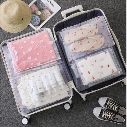 BAJ Ziplock Karakter Travel Pouch Serbaguna Polos Zipper Motif Packaging Storage Bag Tas Penyimpanan Pakaian Zip Lock Plastik anti Air Murah TA061