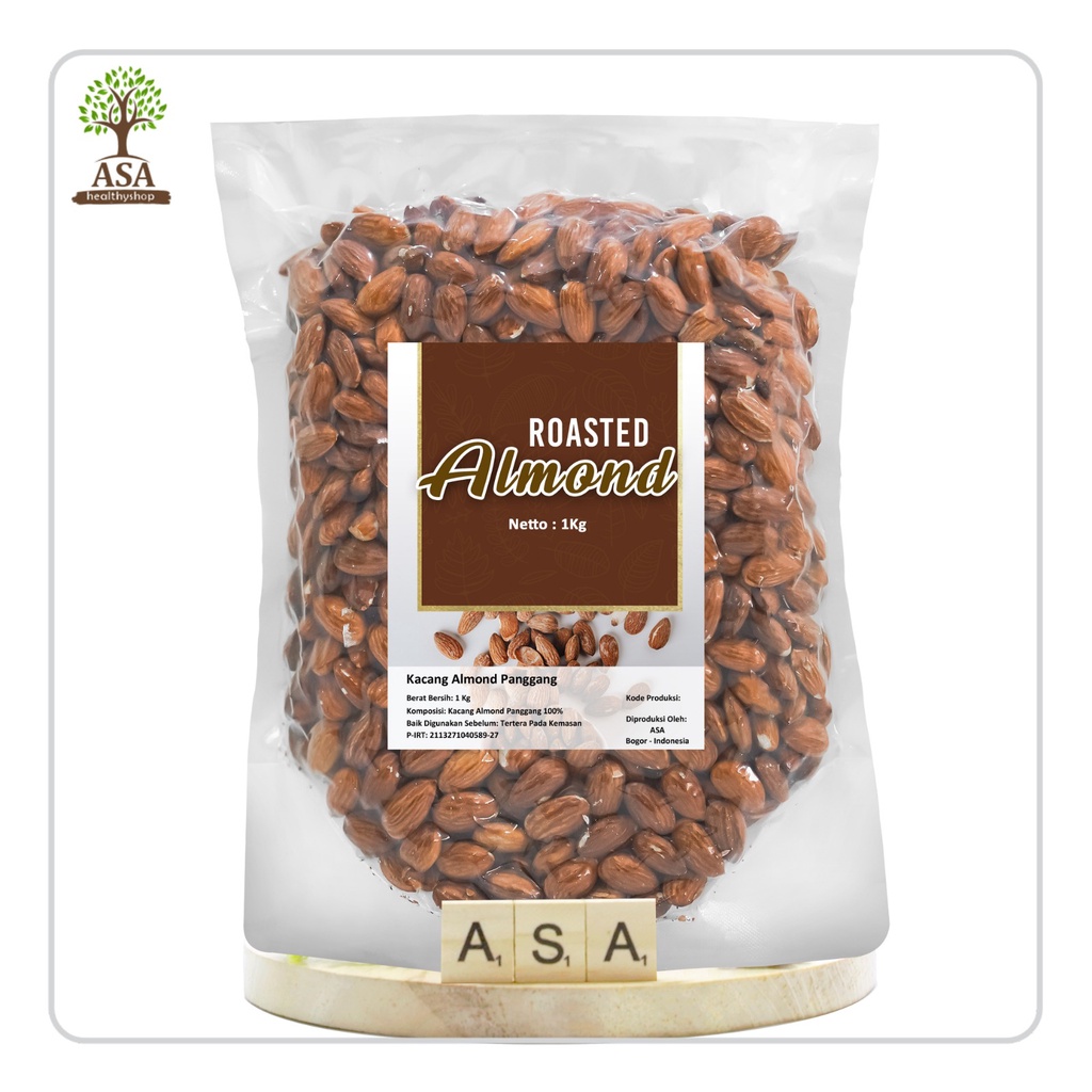 

Roasted Almond / Kacang Almond Panggang 1 Kg