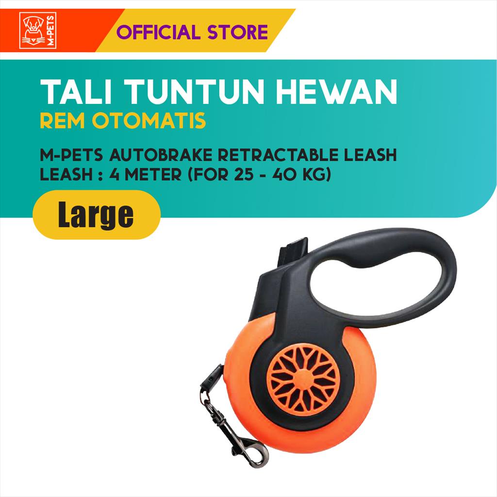 M-Pets Autobrake Retractable Leash Large / Tali Tuntun Anjing Kucing