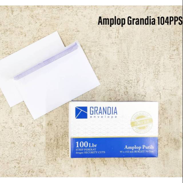 

Amplop Putih Grandia 104 Pps