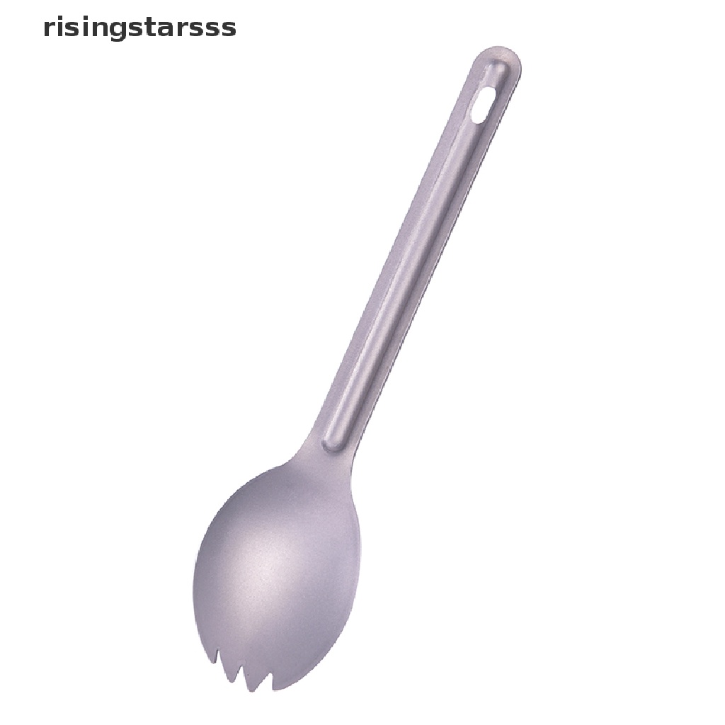 Rsid Span-new Outdoor Titanium Spork Gagang Panjang Sendok Garpu Portable Spork Cutlery Jelly