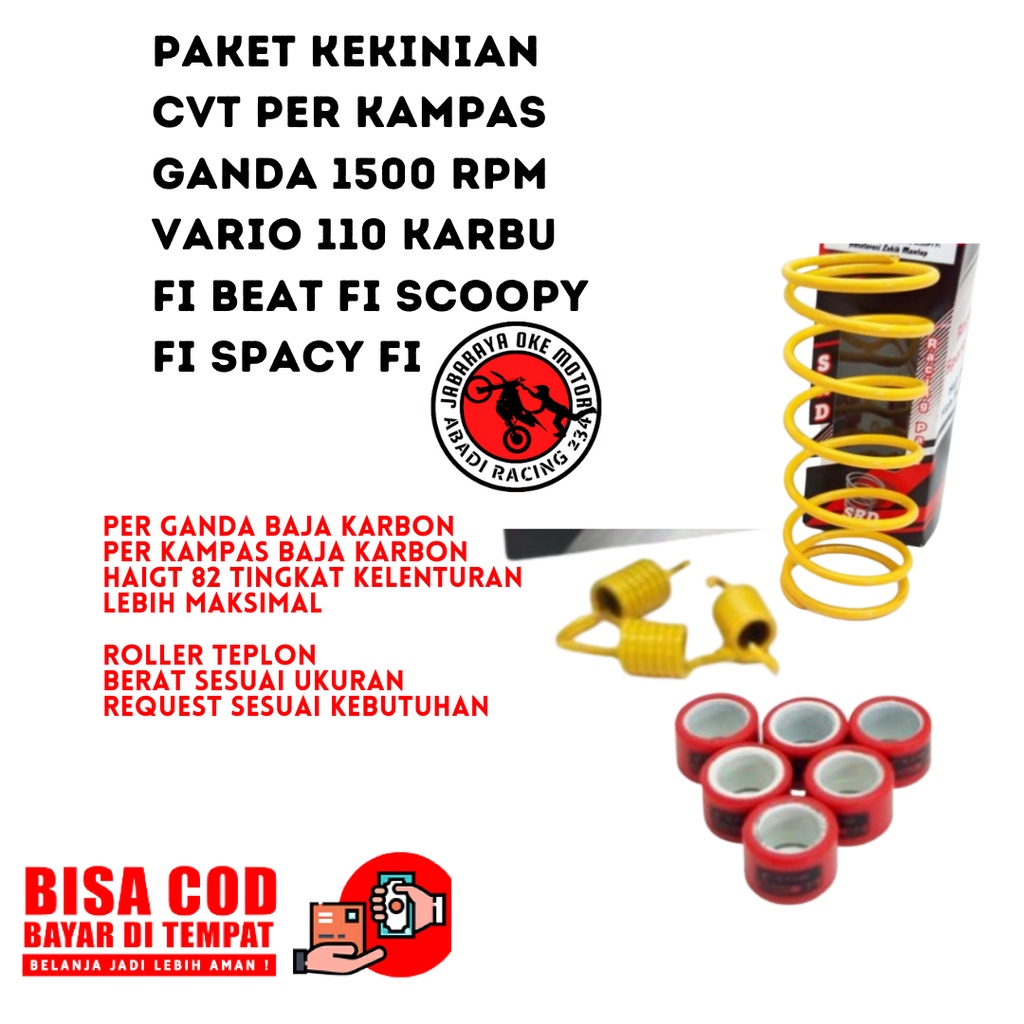 PAKET RACIKAN RACING KIRIAN VARIO, VARIO 110 KARBU, VARIO LAMA, BEAT FI, SCOOPY FI, VARIO 110 FI