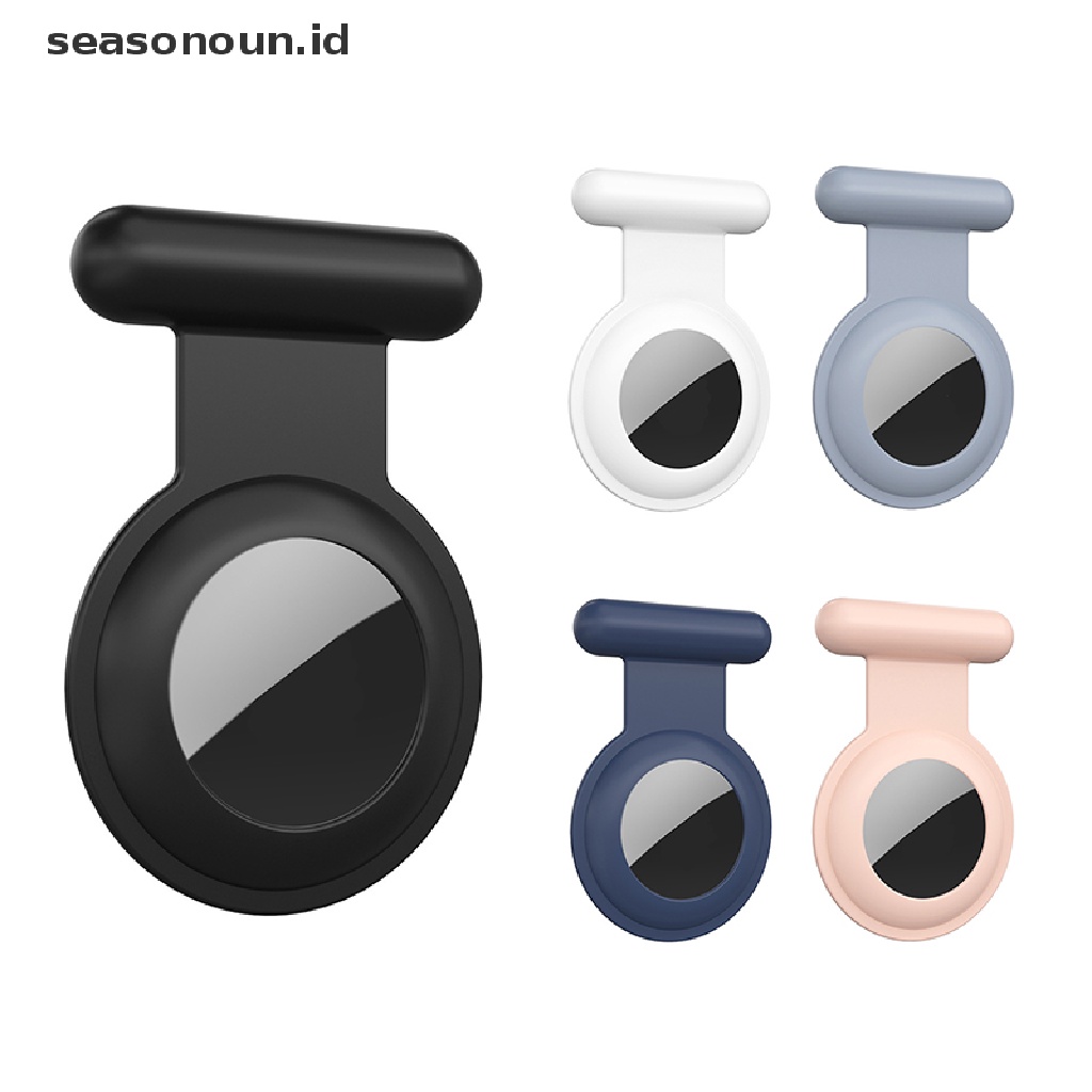 Seasonoun Holder Case Untuk Airtag Air Tag Anti Hilang Locator Pin Silikon GPS Tracker.