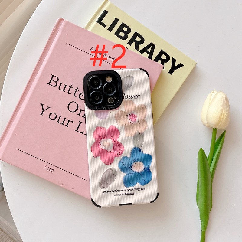 Pretty Pink Flower Soft Case HP iP iPhone 11 12 13 14 Pro Max 7 8 + Plus SE 2020 X XR SE 2020 XS Max FTD Stripe Casing Apple