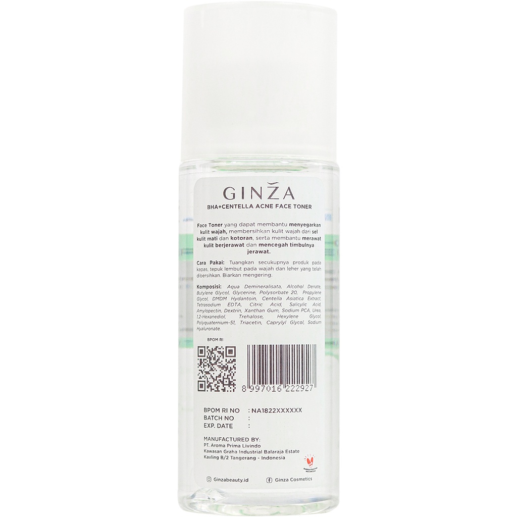 GINZA BHA+Centella Acne Face Toner 105ML