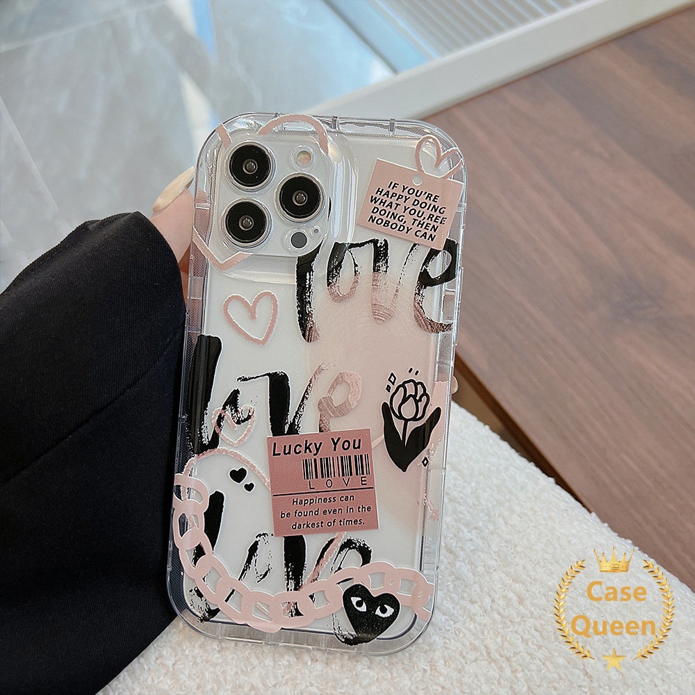 Comme des Garcons Flower Label Case Redmi Note11 11s 10s 10 9 Redmi 9C Nfc10 9T 9A A1 10A Note11 Note10 Note10 Note10s Note9 Kartun Graffiti Love Hati Lembut TPU Airbag Shockproof Cover