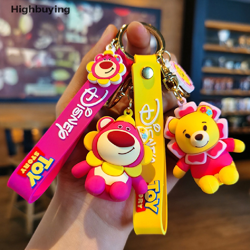 Hbid Tren Baru Disney Kartun Strawberry Winnie The Pooh Squirrel Sunflower Keychain Toy Story Gantungan Kunci Tas Indah Liontin Glory