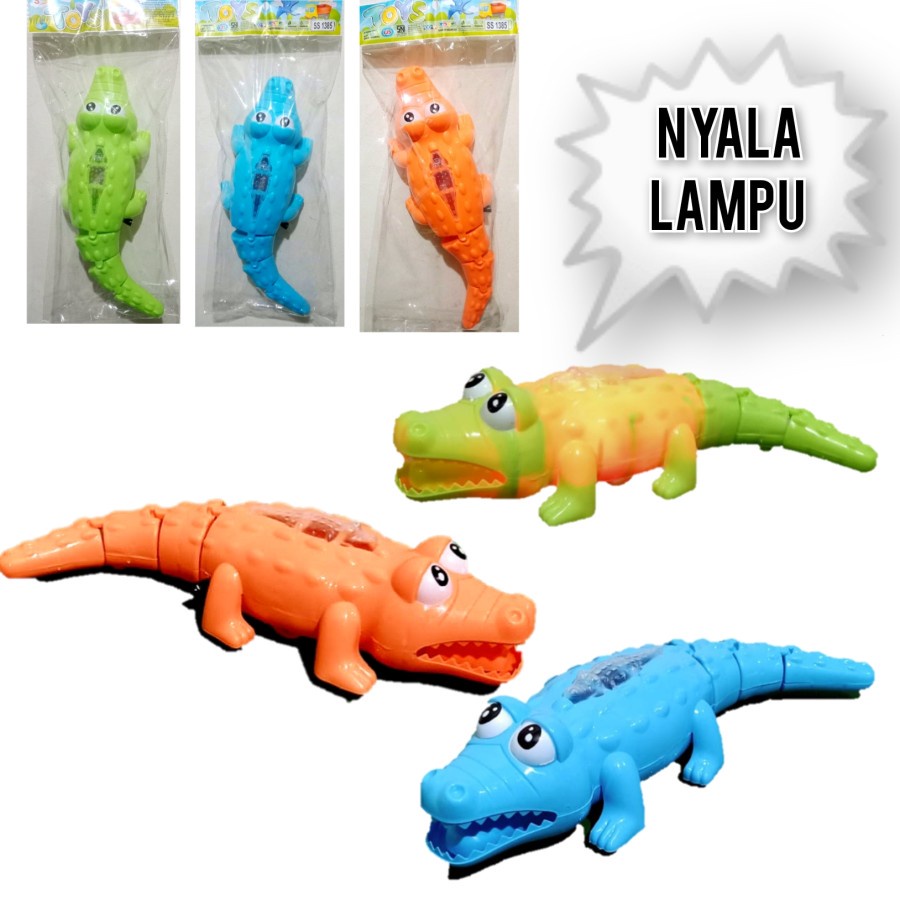 MAINAN ANAK BUAYA TARIK LAMPU KANTONG - SS 1385