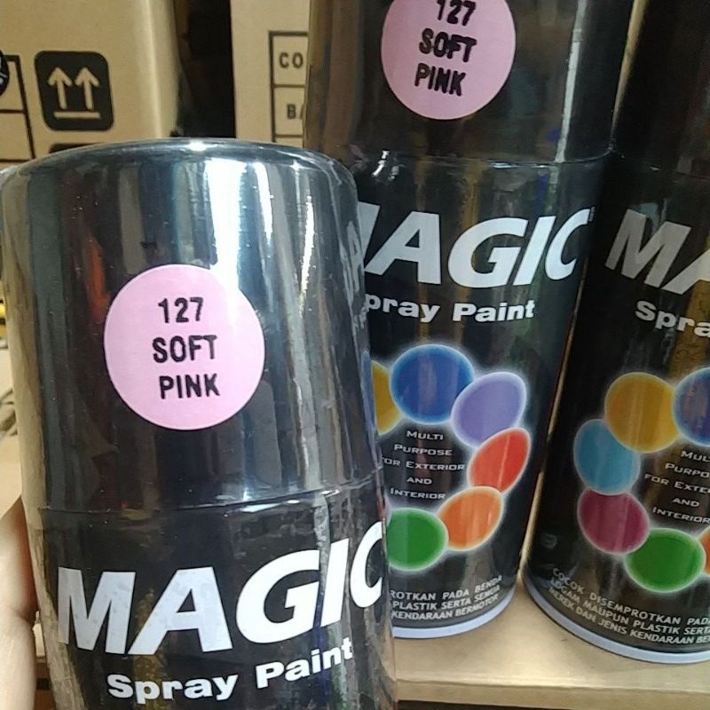 cat semprot pilok pilox magic spray paint magic soft pink 127 300cc merah muda pink muda