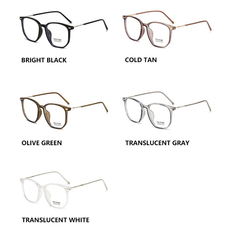 Korea Oversized Anti-Blue Full-frame Glasses/Vintage Metal Square Eyeglasses/Wanita Indah Kacamata Anti Silau Ringan