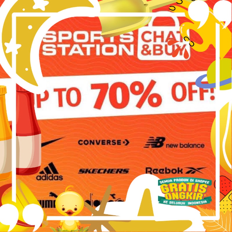 Sale Sports Station/ hitam oren ungu tosca khaki