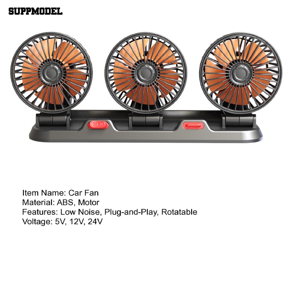 Suppmodel Kipas Angin Kendaraan Truk Yang Dapat Diputar Perlengkapan Otomatis Meja Kendaraan Truk Kipas Mobil Mini Fan High Airflow