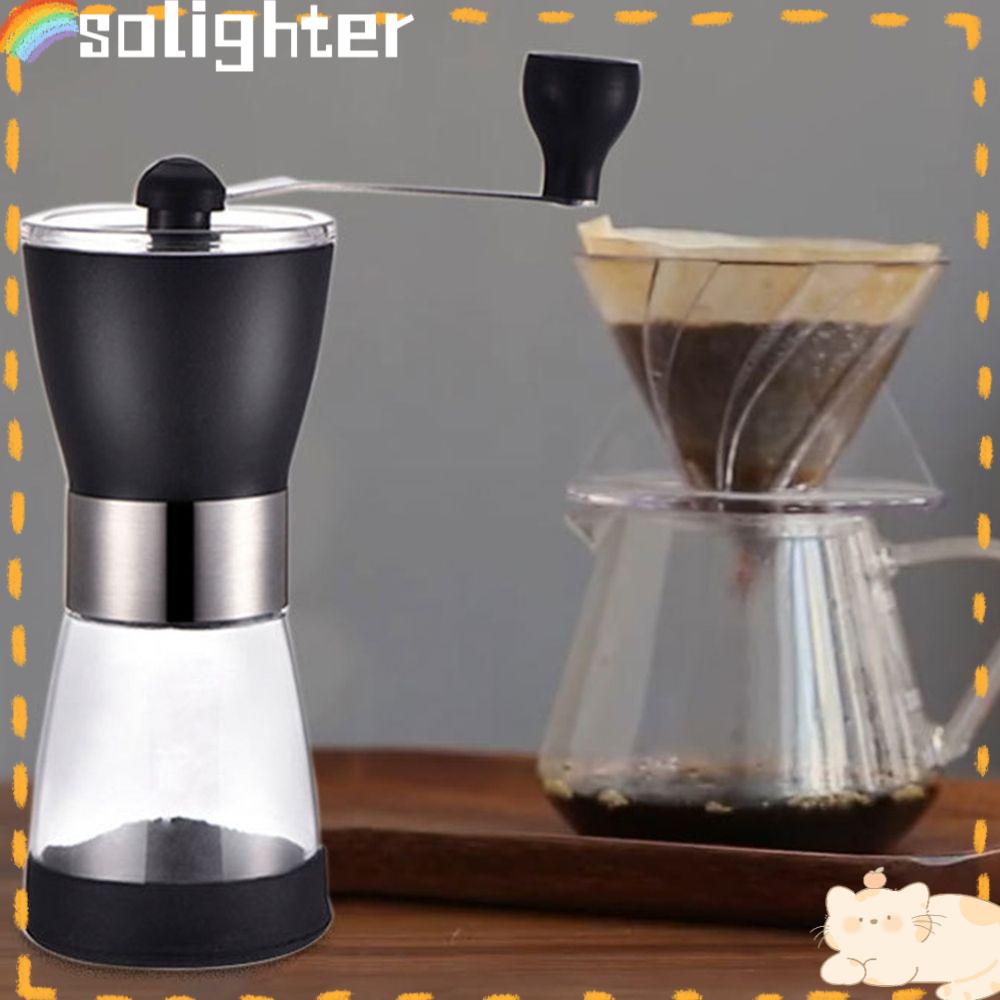 Solighter Penggiling Kopi Manual Handmade Keramik Burr Espresso Adjustable Knob Setting