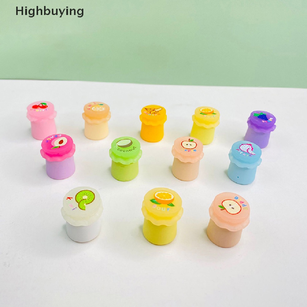 Hbid 5PC Luminous Mini Kartun Buah Madu Jar Mainan Boneka Angka Dekorasi Taman Rumah Resin Aksesoris Untuk Bahan Crafg Perhiasan Ch Glory