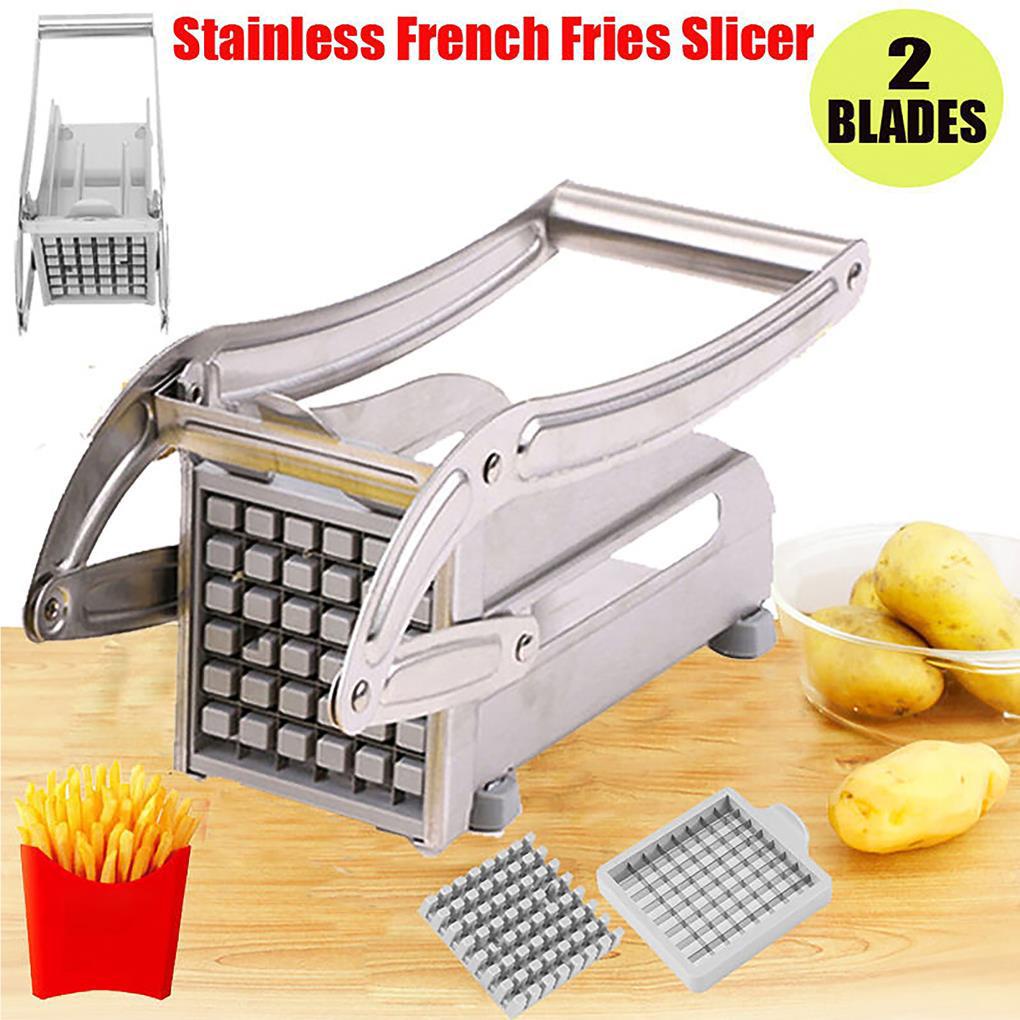 Cutter Strip Slicer Stainless Steel Pembagi Kentang Bawang Daun Bawang Sayur Crusher Grip Dapur Rumah Tangga Supply