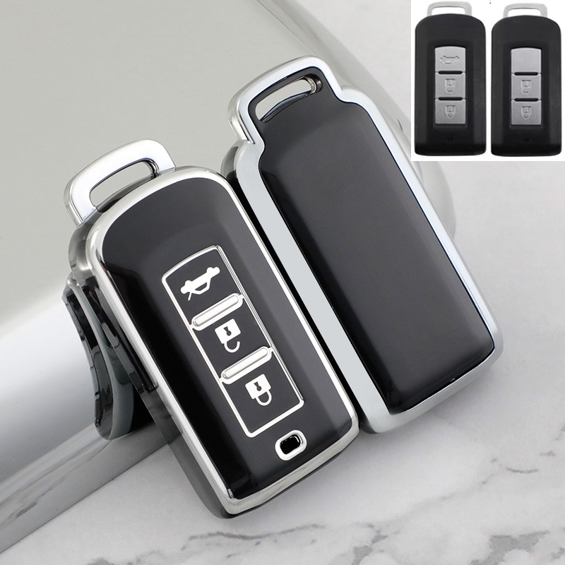 For Mitsubishi ASX / Xpander / Triton / Outlander / Mirage keyless remote car key leather case cover