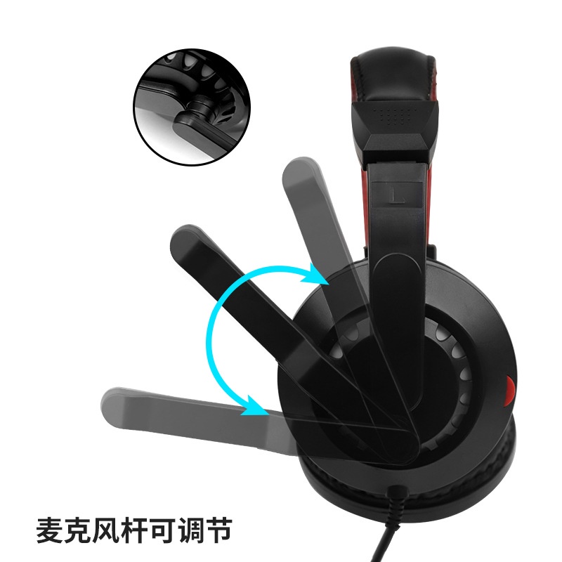 Headset Kabel Komputer Game Gaming Headset Subwoofer Musik Luminous Microphone Mikrofon Headset Universal Unisex