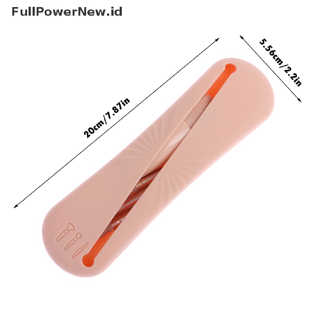 Power Tas Makeup Portable Makeup Brush Pouch Organizer Kosmetik Silikon Untuk Travel ID