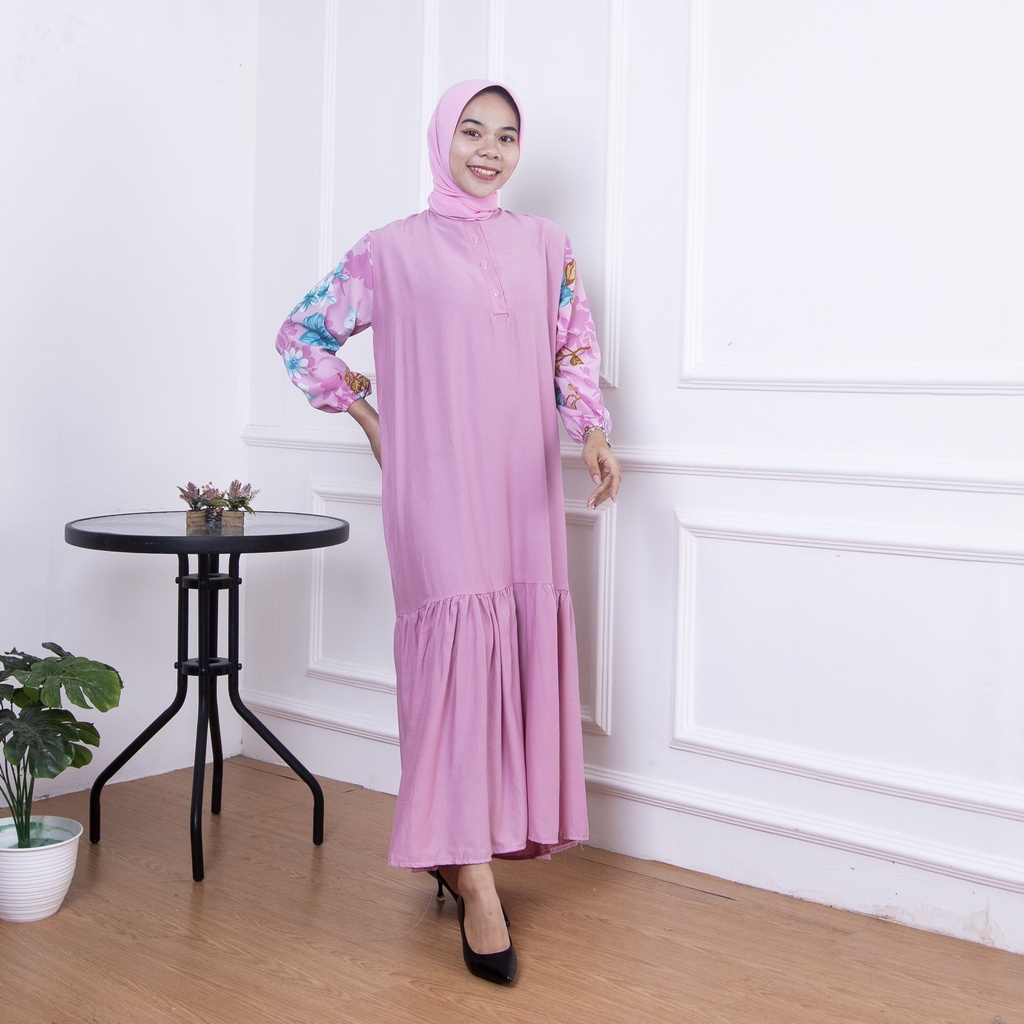 IL - DRESS SHABRINE WANITA KATUN RAYON PREMIUM / GAMIS HOMEY WANITA MUSLIM BAHAN ADEM