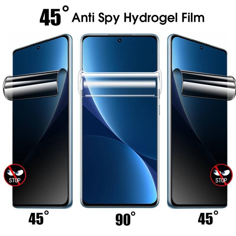 Film Hydrogel Anti Spy Untuk Xiaomi MI 13 12 12T 11 11T 10 10T 9 9T Pro Lite NE Pelindung Layar Privasi Untuk MI 10S 11 Ultra 12x9se Civi 2 1S Mix 4catatan 10 Pro Lite Bukan Kaca