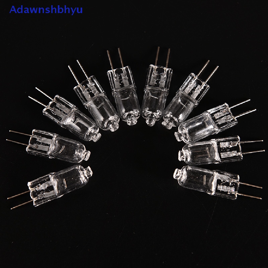 Adhyu 10Pcs Super Terang G4 12V 20W Tungsten Haen Bulb Lampu Lighg Light Bulb ID Baru