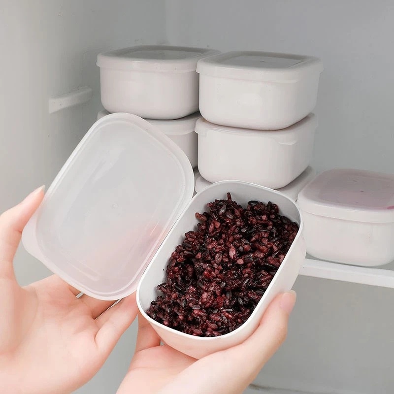 1pc Dapur Segar-Menjaga Gandum Kasar Beras Freezable Kotak Penyimpanan/Kulkas Makanan Sub Kemasan Box Storage Organizer