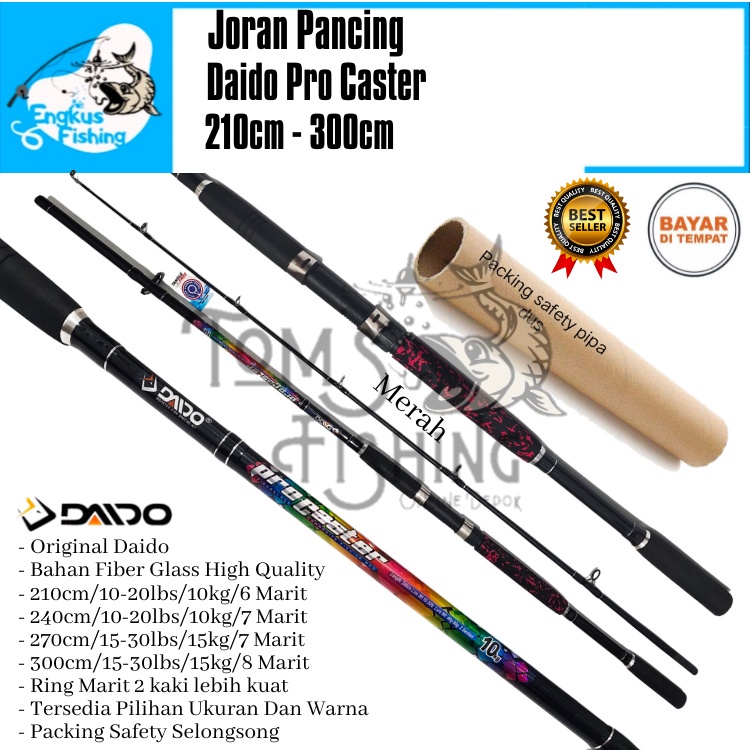 Joran Pancing Daido Pro Caster 210cm - 300cm (10kg-15kg) Murah Berkualitas - Engkus Fishing