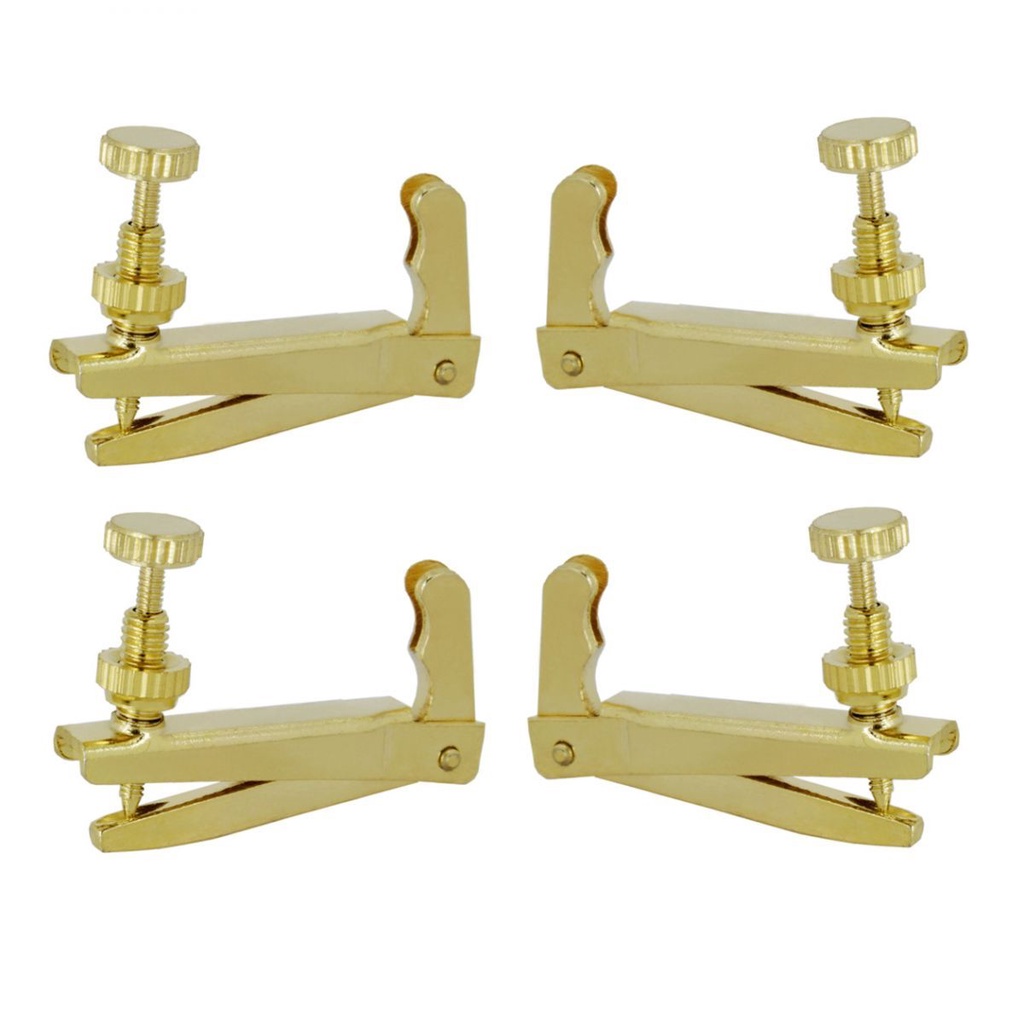 4pcs/set Tuner Halus Bahan Metal Anti Karat Untuk 4per4 3 /4 Biola Metal String Adjuster Berlapis Nikel