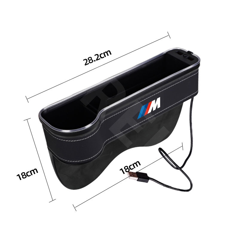 Bmw Kotak Penyimpanan Celah Kursi Mobil Dapat Dicharge Dengan LED Ambient Light Dompet Card Holder Untuk E36 E46 E30 E90 F10 F30 E39 E60 X1 E84 F48 F25 X3 E83 X5 F15