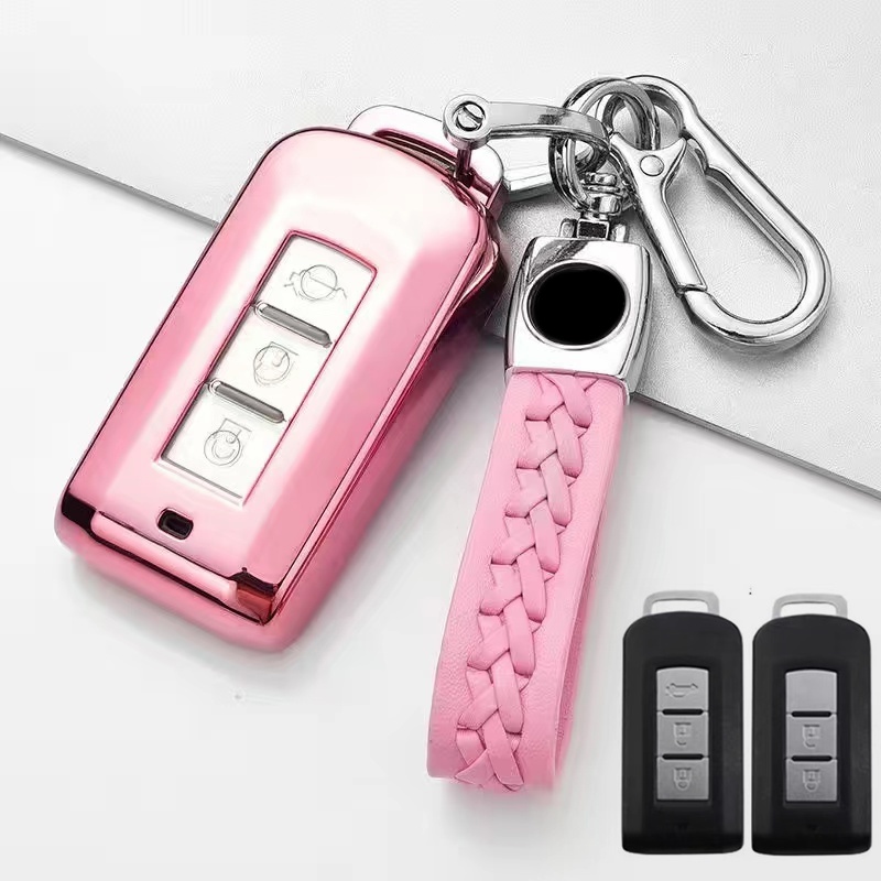 Untuk Mitsubishi ASX/Xpander/Triton/Outlander/Mirage keyless remote car key leather case cover