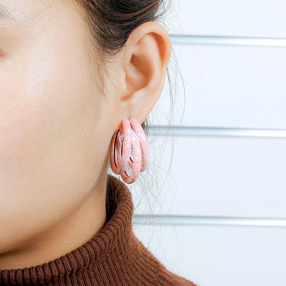 Mxbeauty Anting Stud Wanita Trendi Elegan Temperamen Fashion Perhiasan Desain Niche Pola Bunga Musim Panas Alloy Gaya Korea Earrings