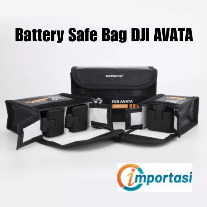 SUNNYLIFE Battery Safe Bag DJI AVATA Tas Baterai Storage Batere LiPo