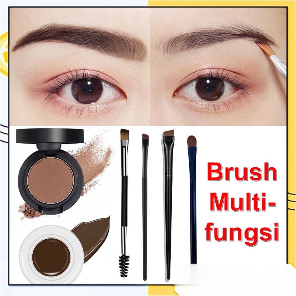 Kuas Alis 2 IN 1 Double Eyebrow Brush Dengan Sikat Bulu Mata Eyeliner Pen Eyebrow Brush Premium Pembentuk Alis Alat Makeup Kecantikan Face Eye tools