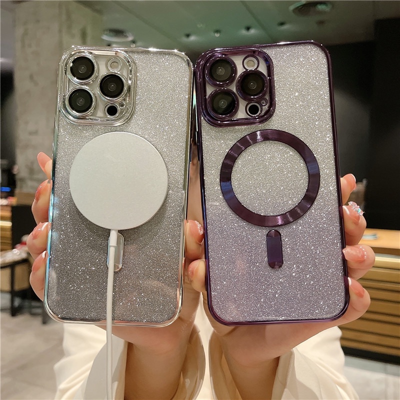 IPHONE Goddess Exclusive Flash Daya Serap Magnetik Charging Phone Iphone11 12 13 14 Pro Max Xs Xr 7 8 Plus Sarung Case Shockproof
