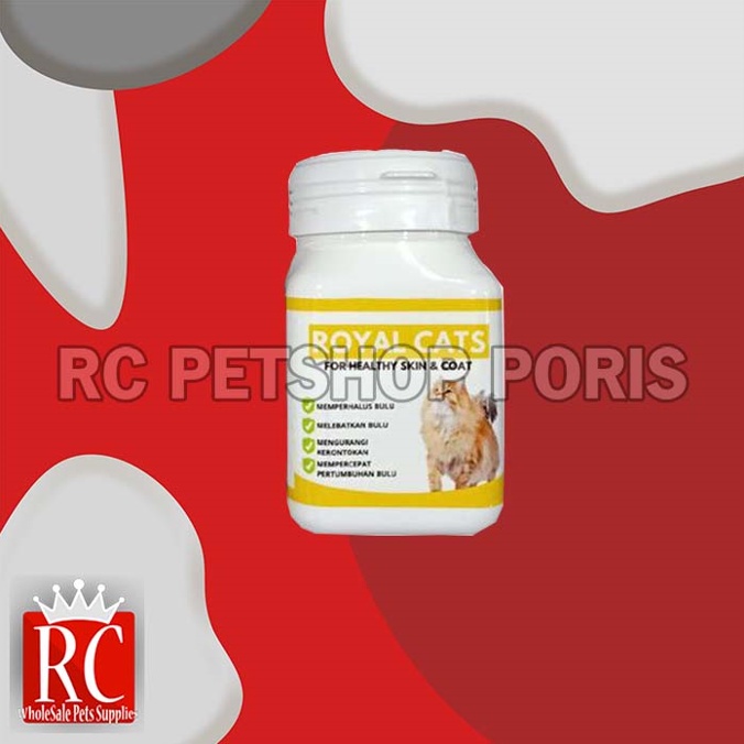 Royal Cats Skin Coats Vitamin Suplemen Bulu Kulit Kucing 60 Tablet