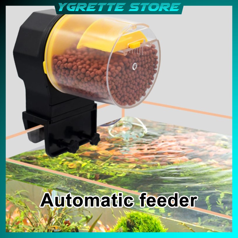 YGRETTE -  Dispenser Makanan Ikan Otomatis Aquarium Automatic Fish Food Feeding Timer Feeders Pakan