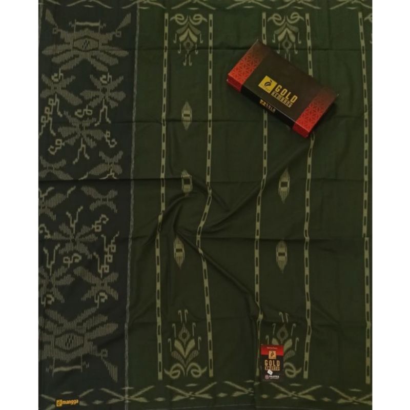 Sarung MANGGA GOLD Kembang Motif Bali Kain Sarung Pria Tenun Tradisional Batik PREMIUM Dewasa Sholat Santri GROSIR