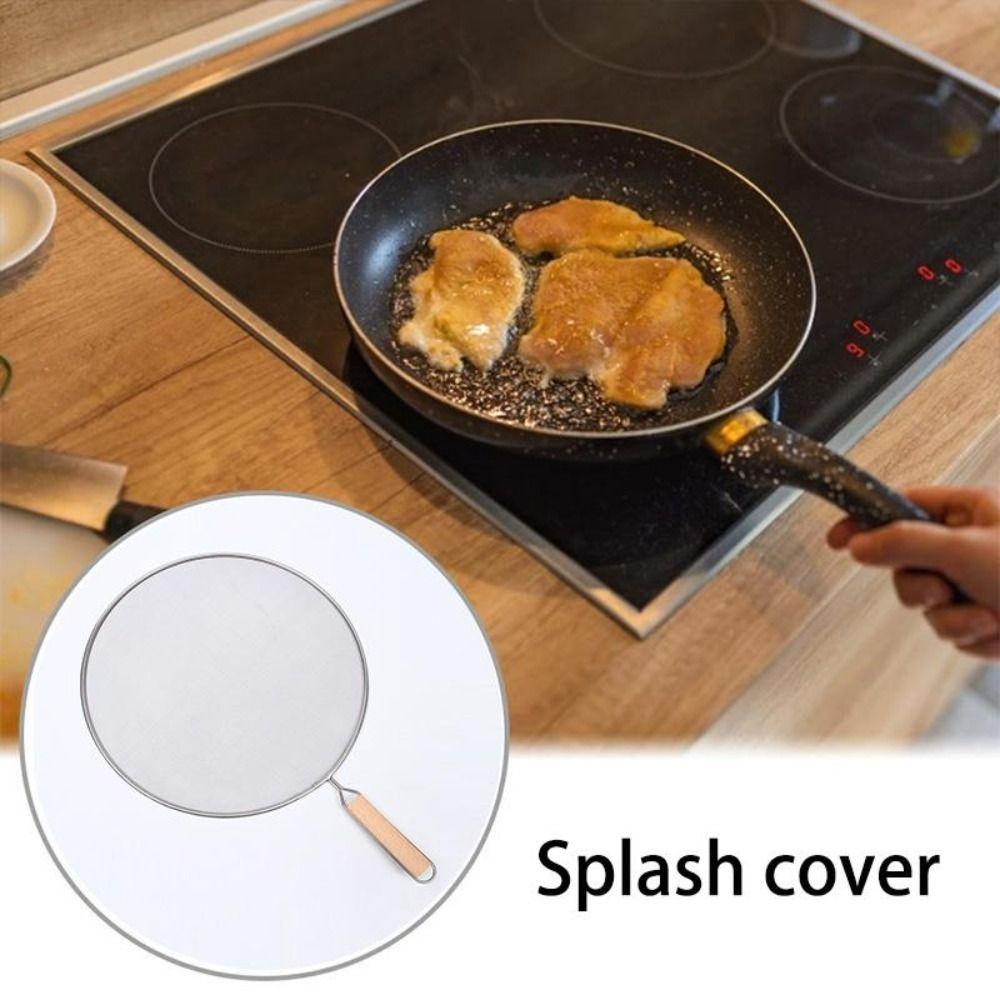 [Elegan] Penutup Minyak Mudah Dibersihkan Tahan Lama Layar Tepung Wajan Splash Proof Splatter Screen Splash Cover