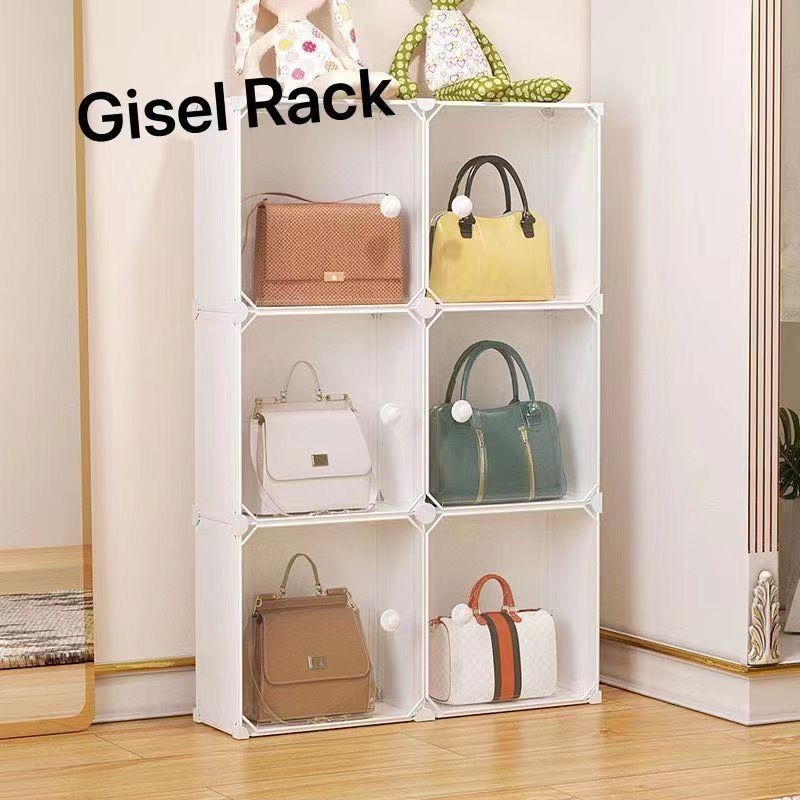 Shenar Lemari Plastik Susun / Rak Tas Lemari Portable / Lemari Susun Serbaguna