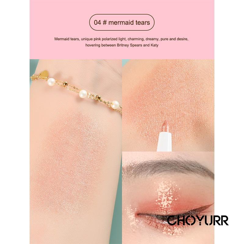 【COD】Eye Shadow / Lying Silkworm Kombinasi Sparkling Shimmer Soft Powder Tahan Air Lying Silkworm Pen Highlight -CH